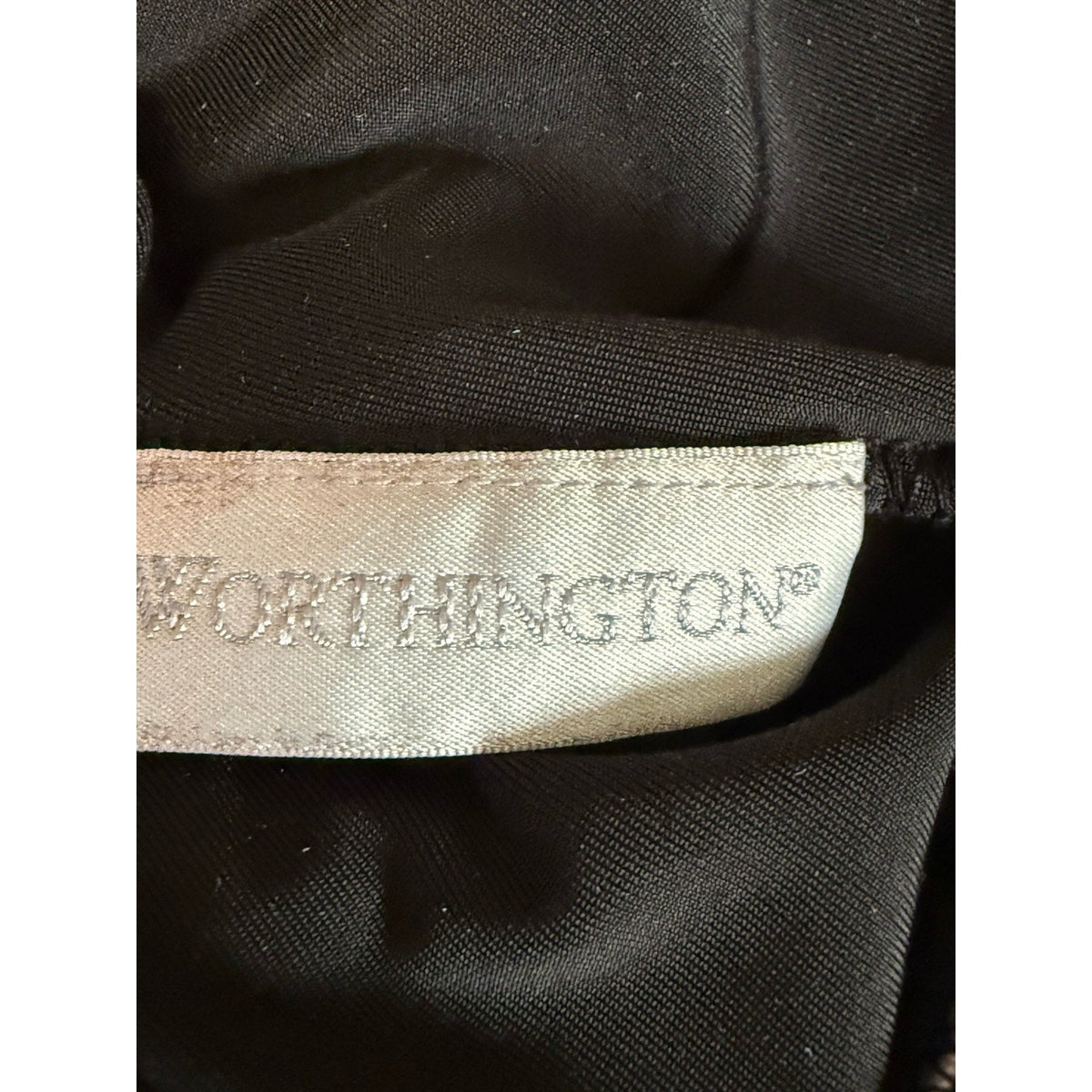 Worthington Pants Large Tall Black Wide Leg High Rise Velvet Stretch Pull On