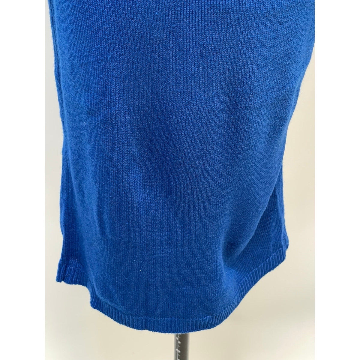 Plain Jane Vintage Blue Beaded Midi Length Long Sleeve Sweater Dress SizeMedium