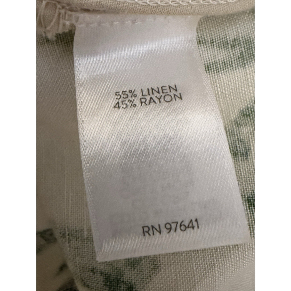 J. Jill Linen Rayon Bamboo Print Women’s Cropped Pants Side Slit L Petite