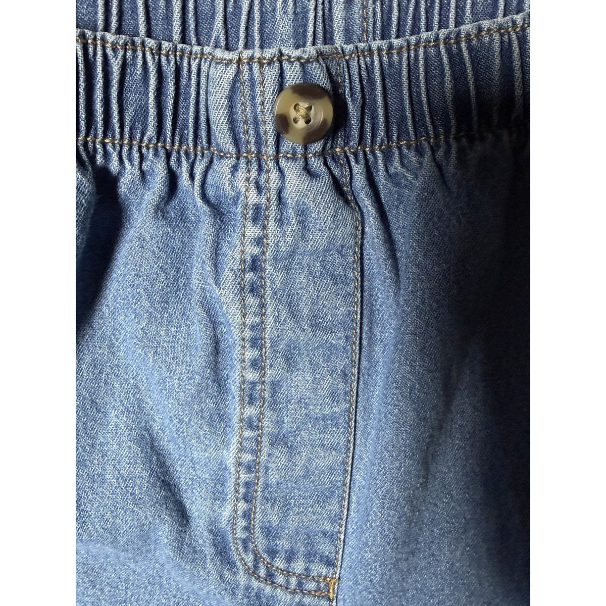 Kim Rogers Women's Petite 8P Blue Medium Wash High Rise Elastic Waist Tapered