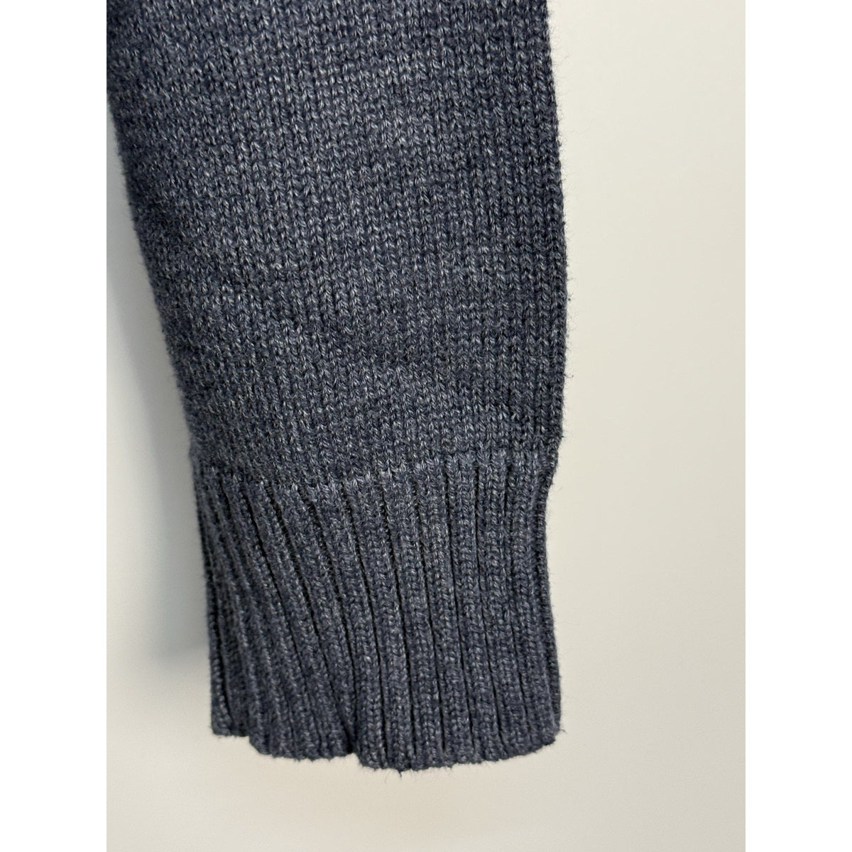 Oscar de la Renta Men’s Gray Textured Knit Crewneck Sweater Size M Cotton Blend