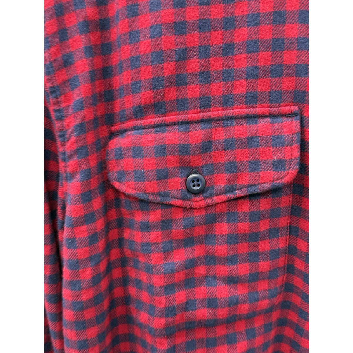 American Eagle Outfitters Mens XL Buffalo Plaid Flannel Shirt Red Blue Cotton