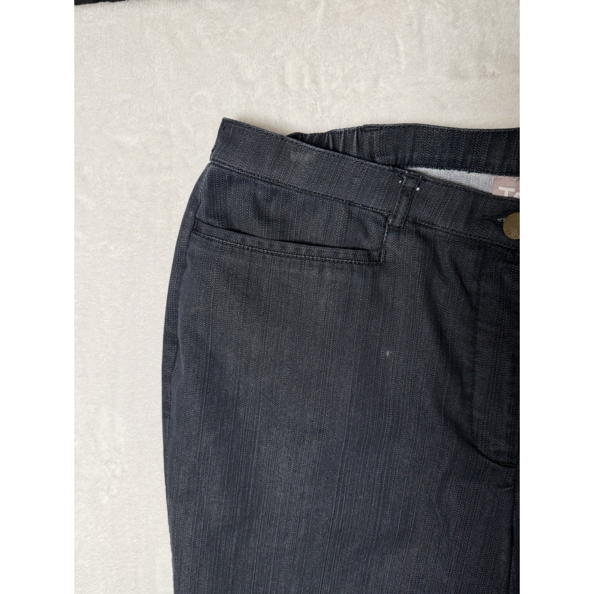 TanJay Jeans Womens 14 Blue Cotton Blend Dark Wash Straight Leg Comfort