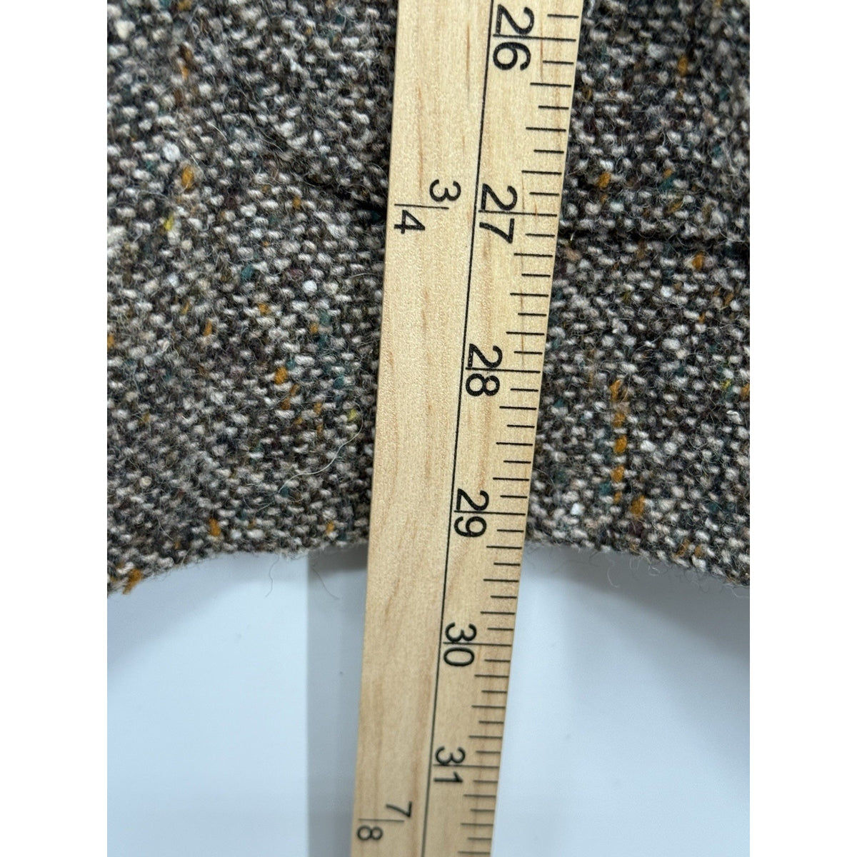 Vintage Wool Tweed Blazer Women’s Size 14 Brown Speckled Dark Academia Jacket