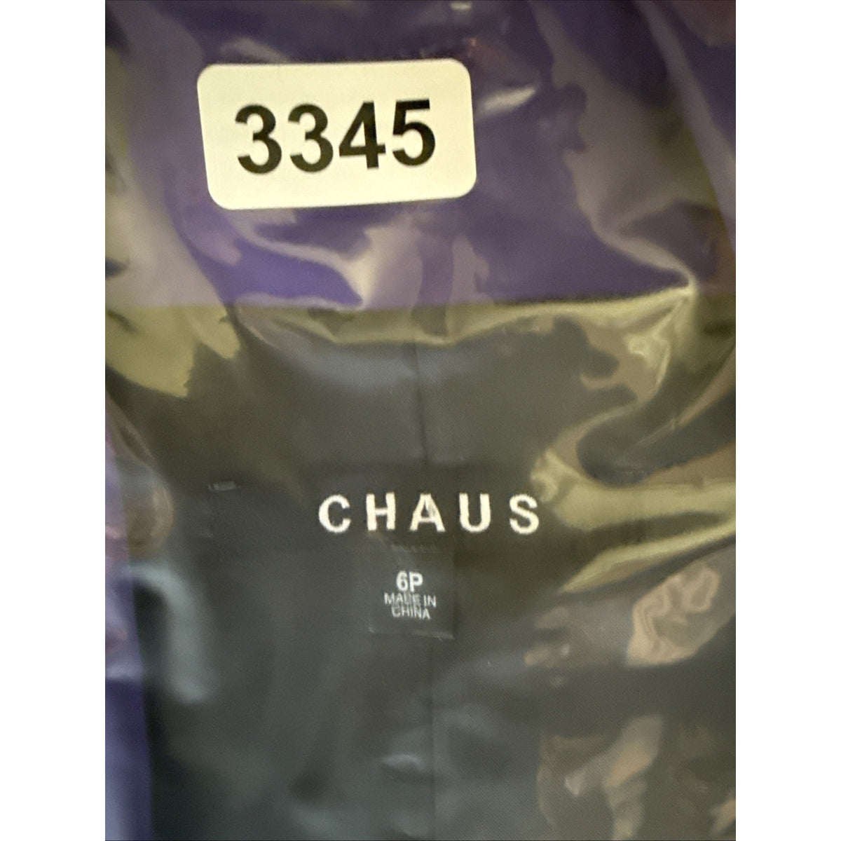 Chaus Women Purple Satin Look Jacket Blazer Long Sleeve SZ 6P Zip & Snap Closure