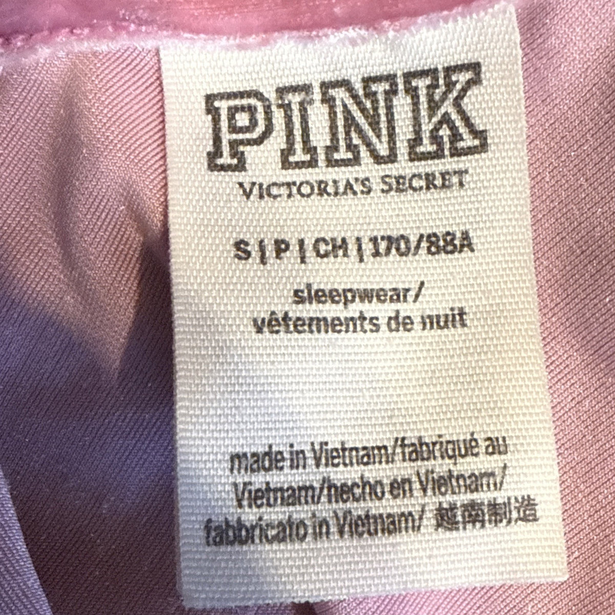 Victoria's Secret PINK Pink Crushed Velvet V-Neck Tank Top Camisole Small