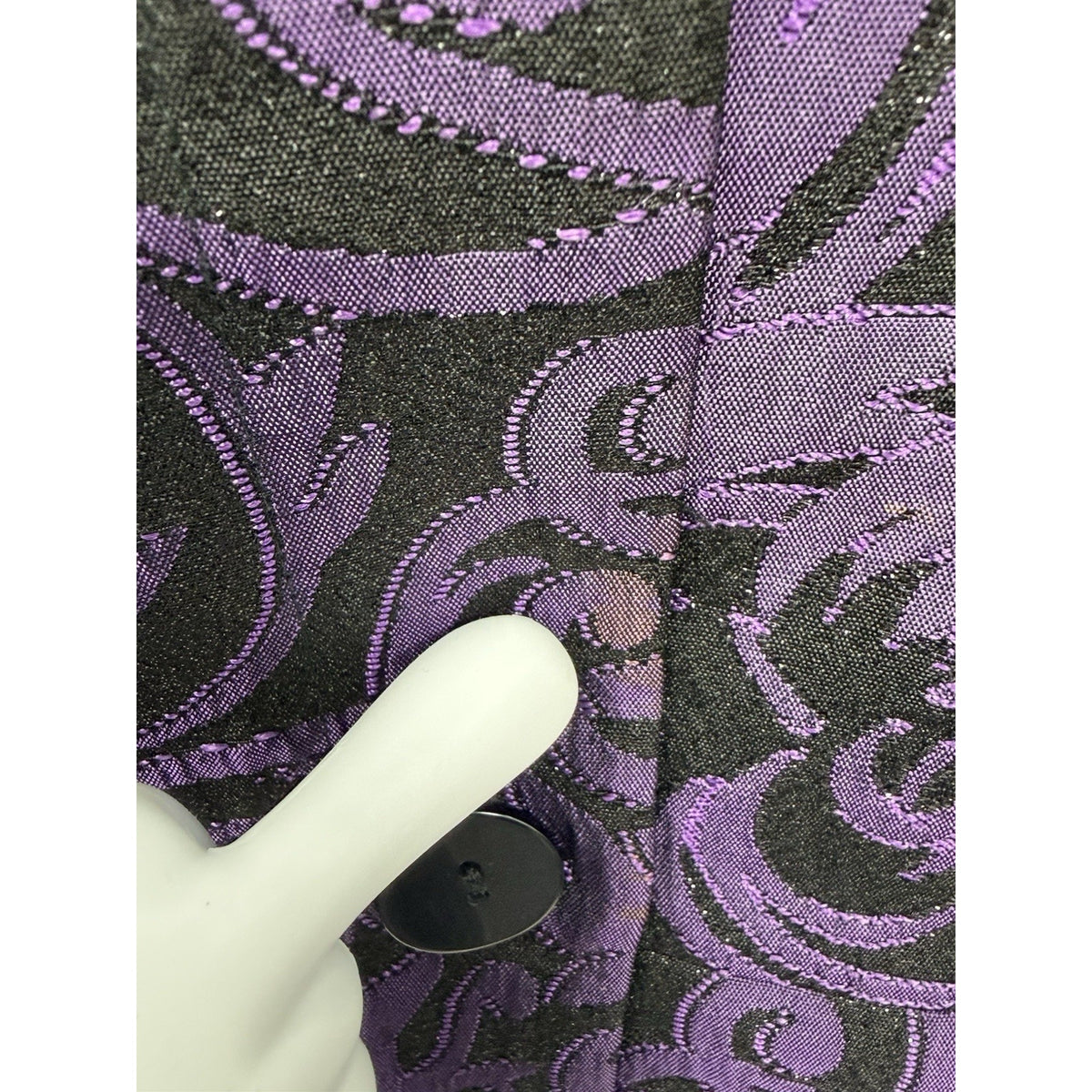 West End Purple Black Jacquard Jacket Women’s Large 4 Button Career Dressy