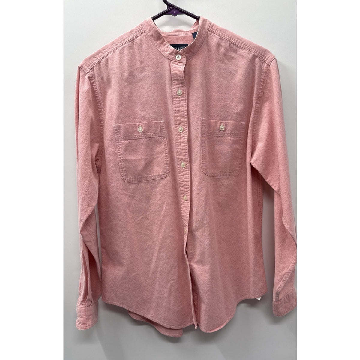 Lands End Direct Merchant button up Shirt Womens Sz 10 Cotton Pink