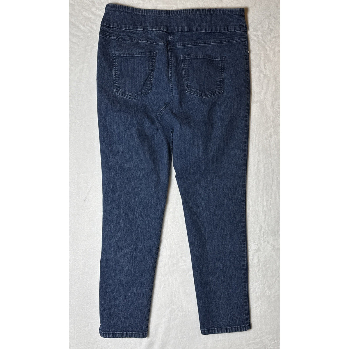 Ruby Rd. Women's 10 Jeans Blue Denim Stretch Faux Front Pockets Casual Pullon