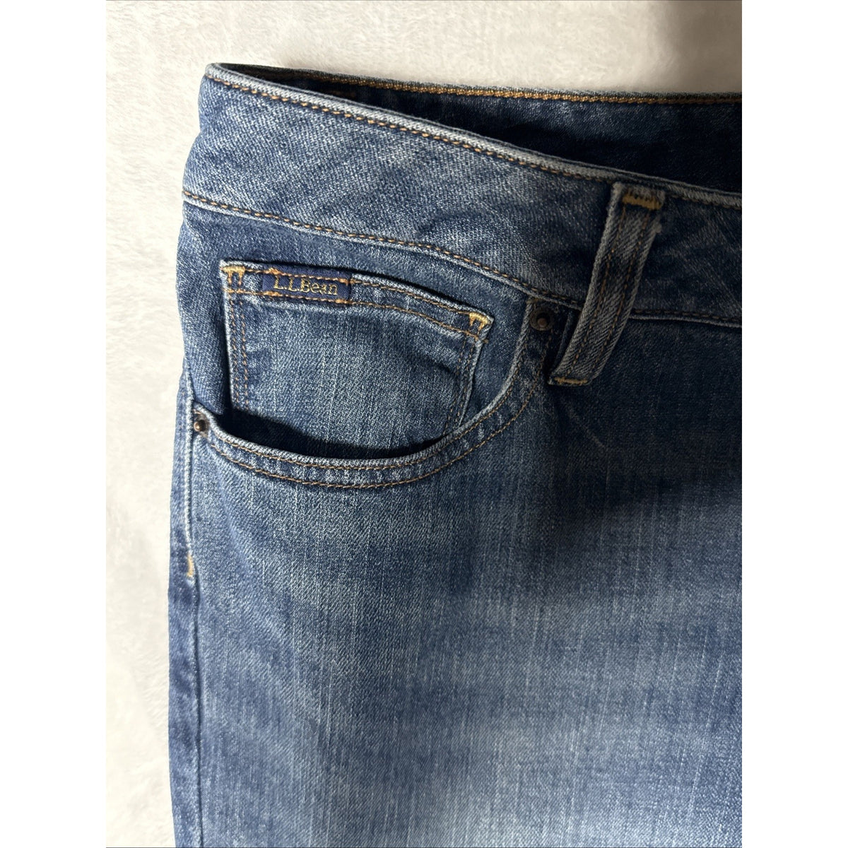 LL Bean Denim Blue Jeans Women’s Sz 18W Regular 5 Pocket Cotton Blend Casual