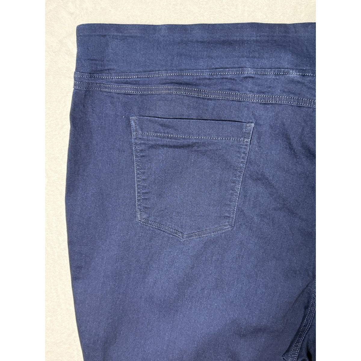 Terra & Sky 5X Pull On Blue 28” Inseam Jegging Jeans Plus Sz Faux Pocket 32W-34W