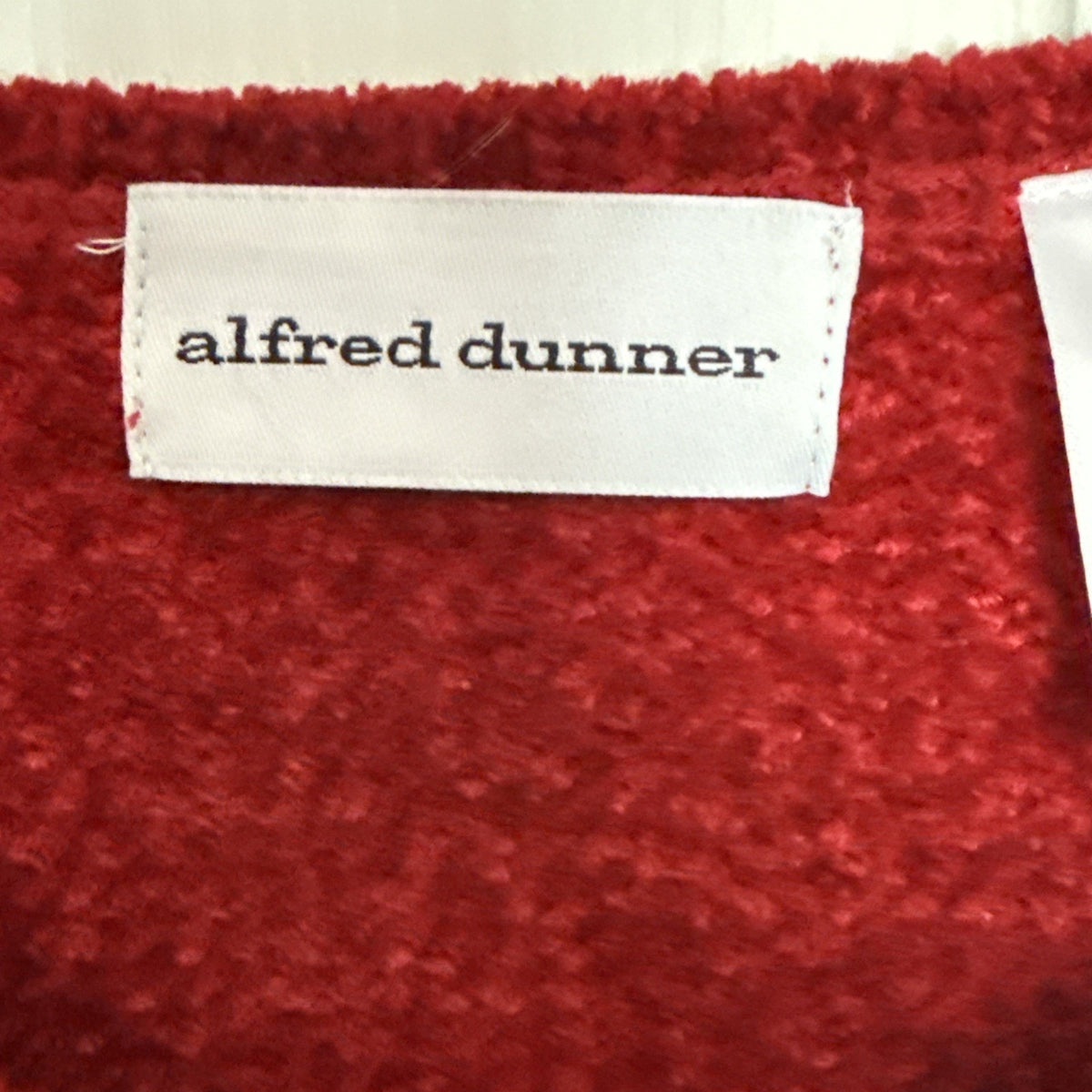 Alfred Dunner Women's Large Flowers Cardigan Chunky Knit Sweater