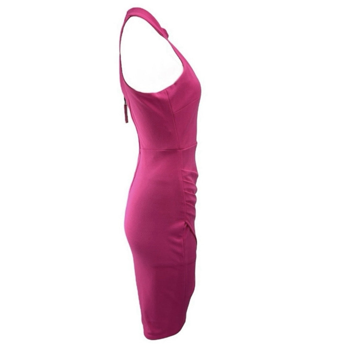 Bisou Bisou faux wrap dress Womens Size 4 Halter Party NWT Pink Barbiecore