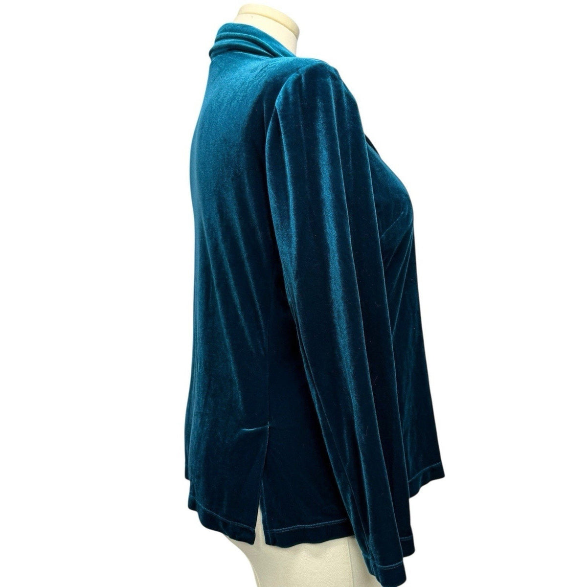 Notations XL Women’s Blue Velvet Faux Twin Set Blazer Jacket & Tank Attached