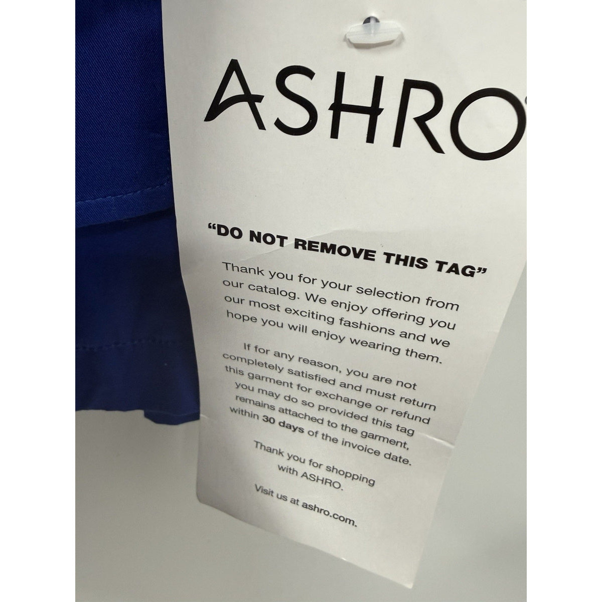 Ashro 3X Royal Blue Cropped Trench Jacket Double Breasted Cotton NWT Plus Size