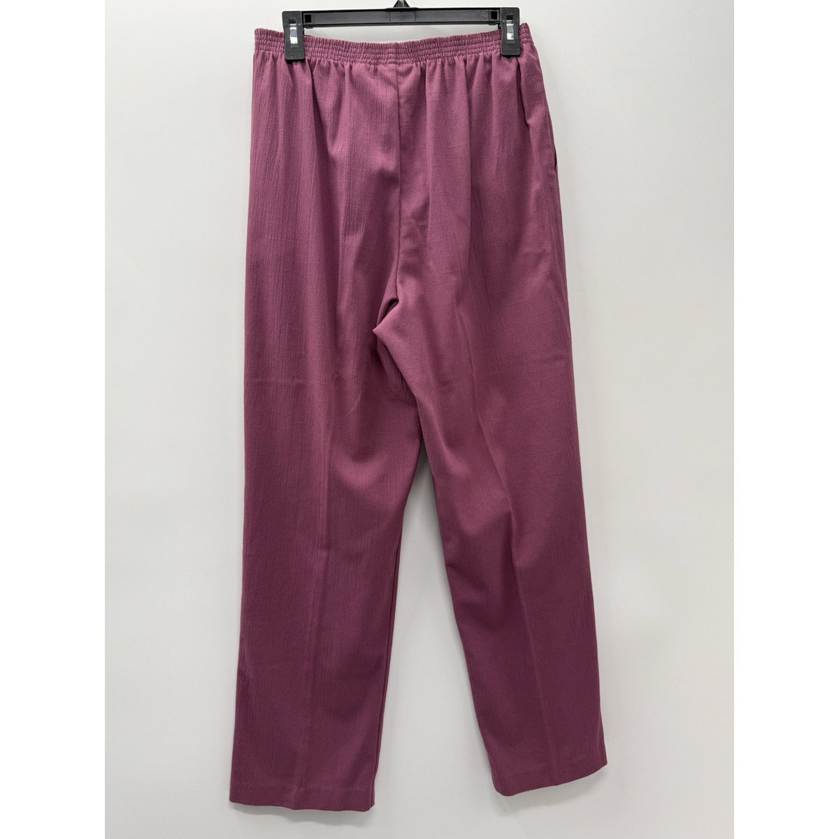 Alfred Dunner Women Pull On Pants Size 12 Pink Elastic Waist Straight Leg Casual