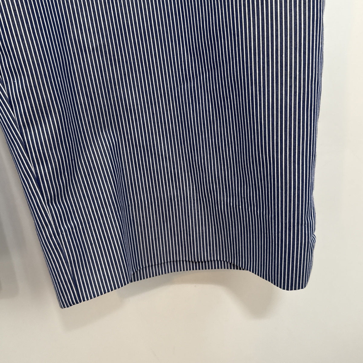 Alfred Dunner Capri Pants Women's 14 Blue White Striped Straight Leg Pull On