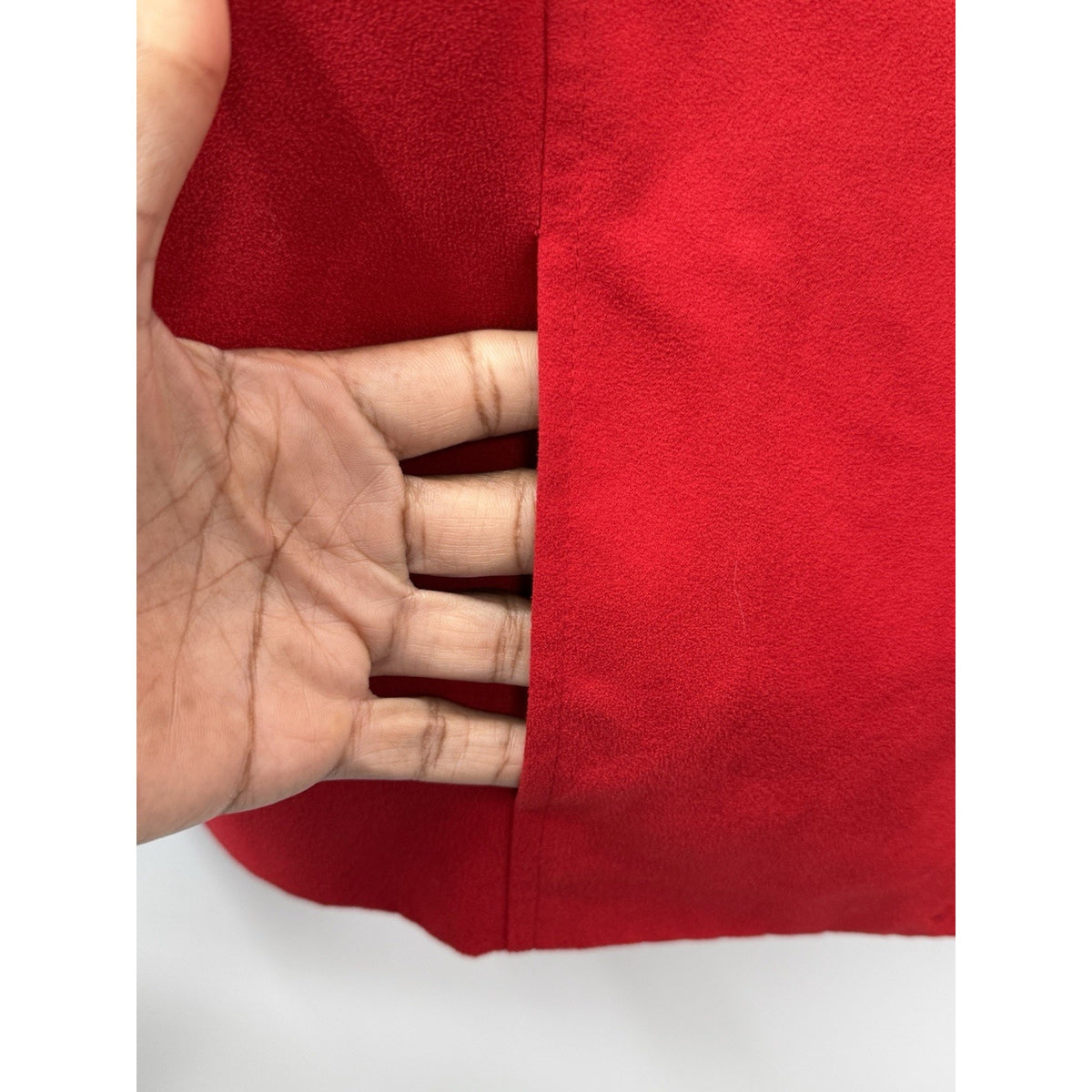 Kim Rogers Red Faux Suede Look Zip Front Jacket Womens 18 Career Classic