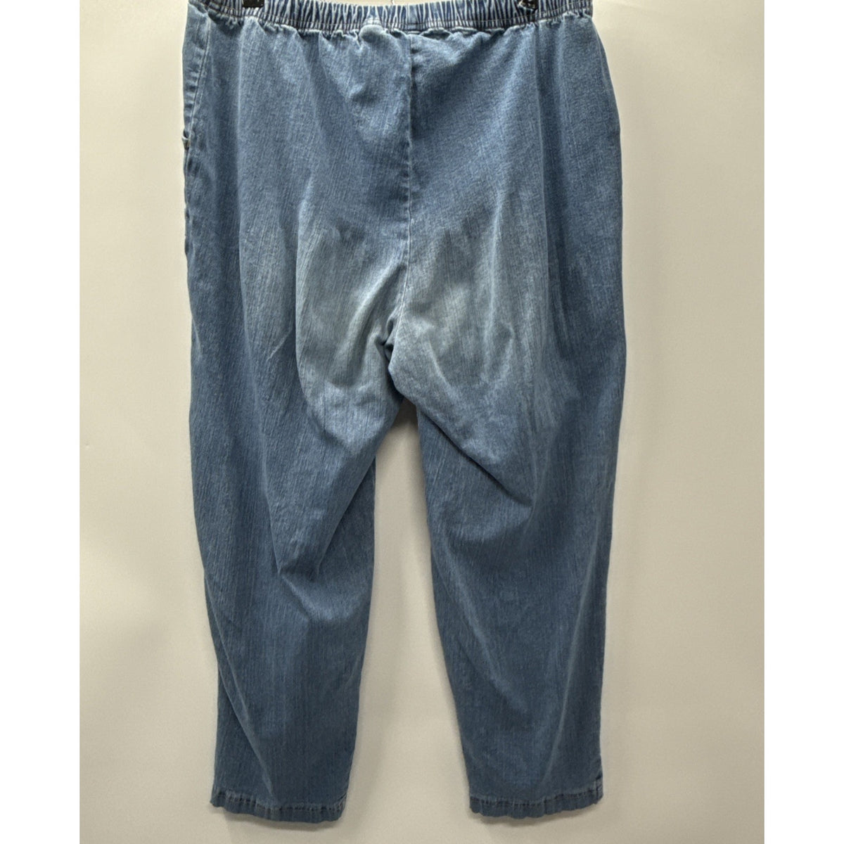 croft &barrow Jeans Women Pull On Elastic Waist Size 1X Short Pants Pockets