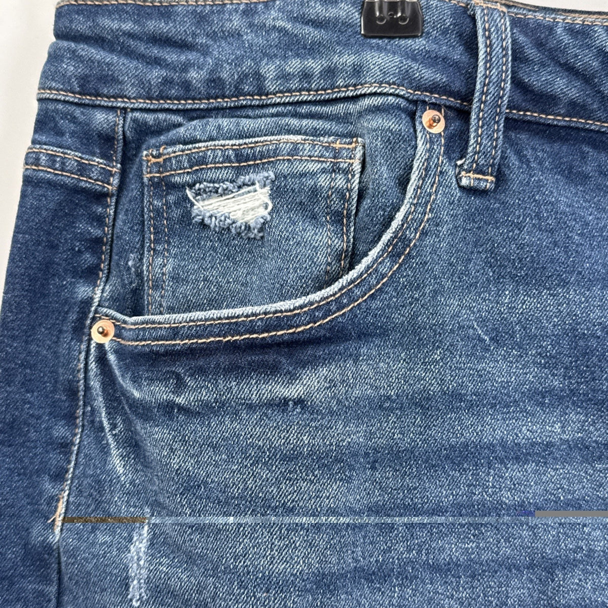 Terra & Sky Womens Plus Size 24W Distressed Denim Shorts With destructed Hem