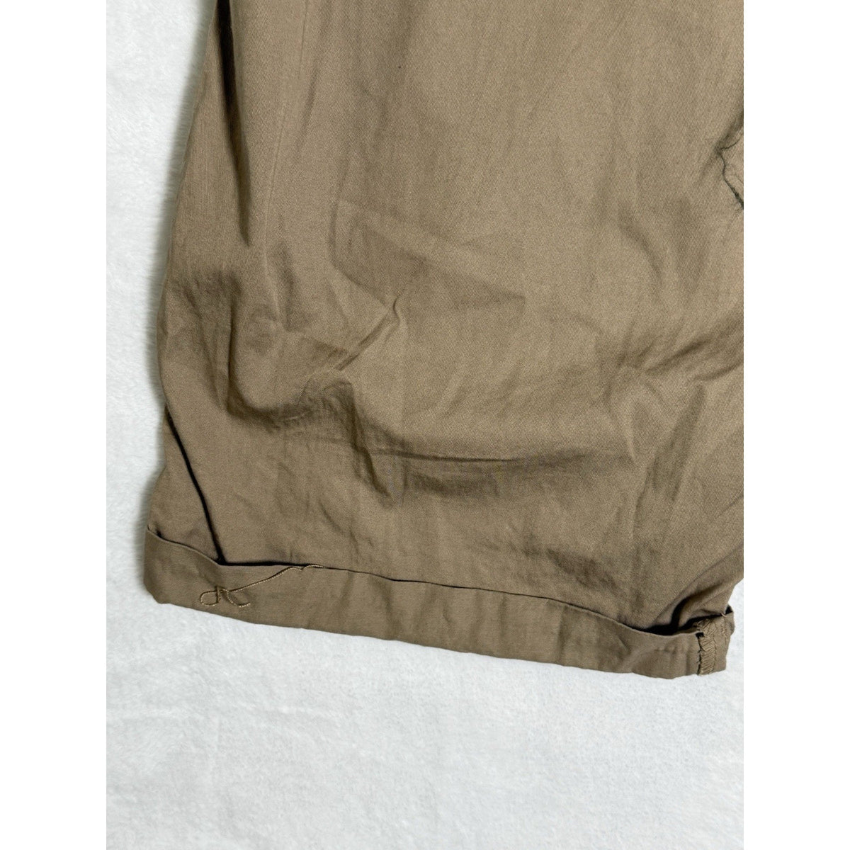 White Stag Women 18 Khaki Cargo Capri Pants Cotton Utility Casual Lightweight