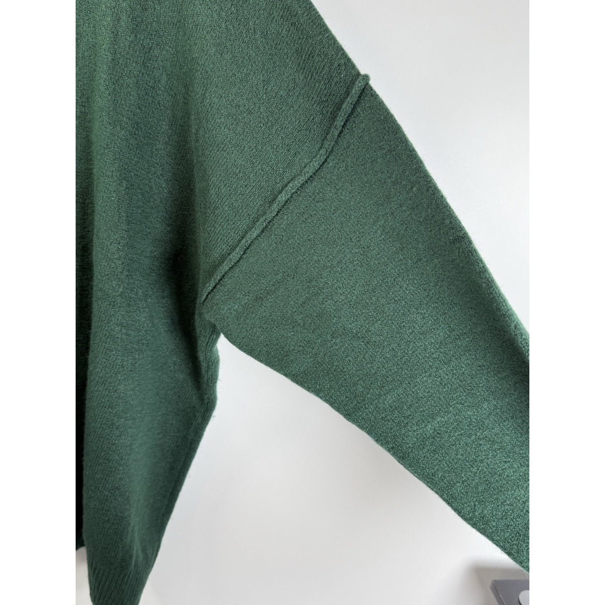 Vince Camuto Sweater XL Green “Peace” Beaded Crewneck Soft Knit Casual Cozy