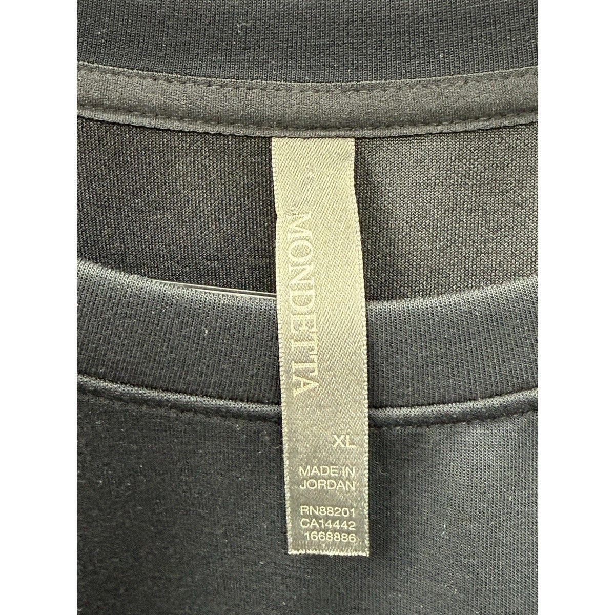 Mondetta XL Black Crewneck Sweatshirt Long Sleeve Stretch Pullover Athleisure