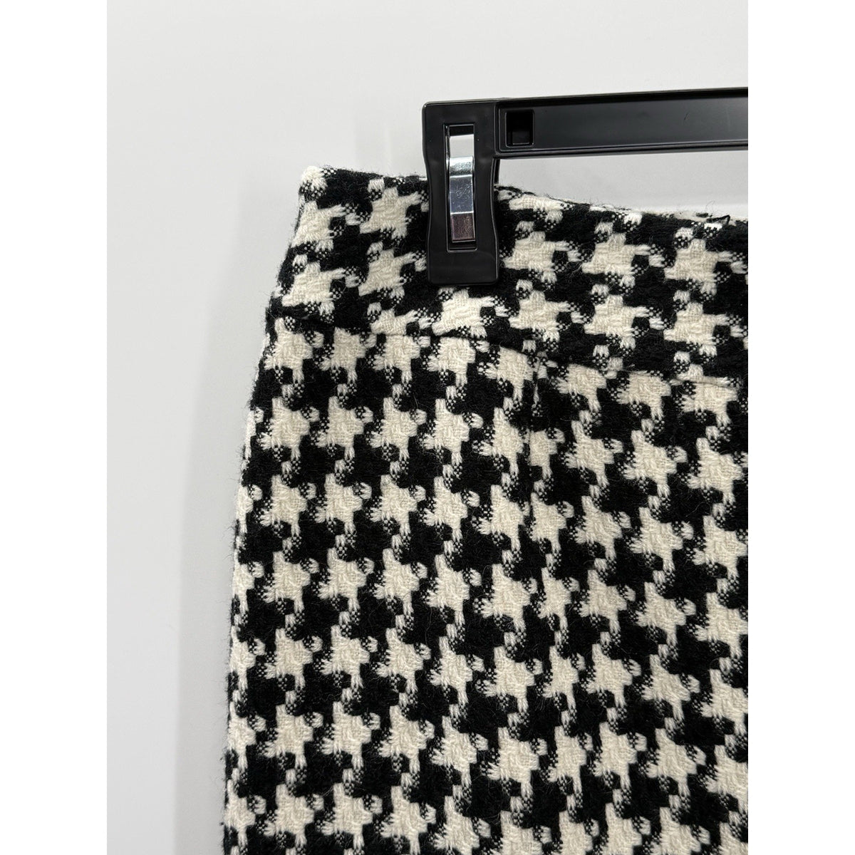 Style & Co Black White Houndstooth Pencil Skirt Wool Blend Lined Classic Size 6