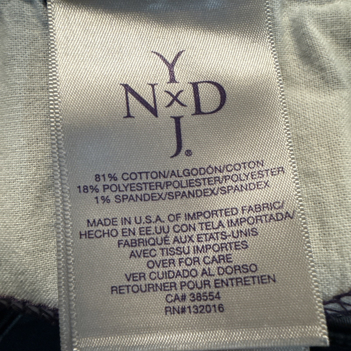 NYDJ Women Skinny Jeans Dark Wash Blue Lift Tuck Technology Sz 12 long legging