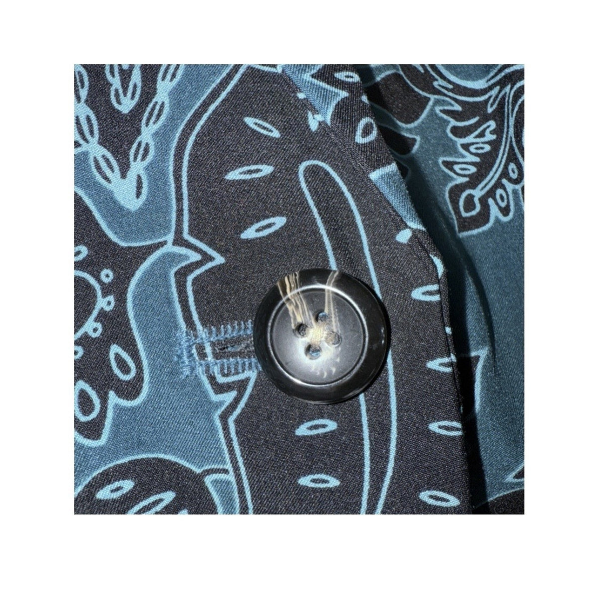 Jessica London Women’s Blazer Jacket Size 14 Blue Black Paisley Print Career