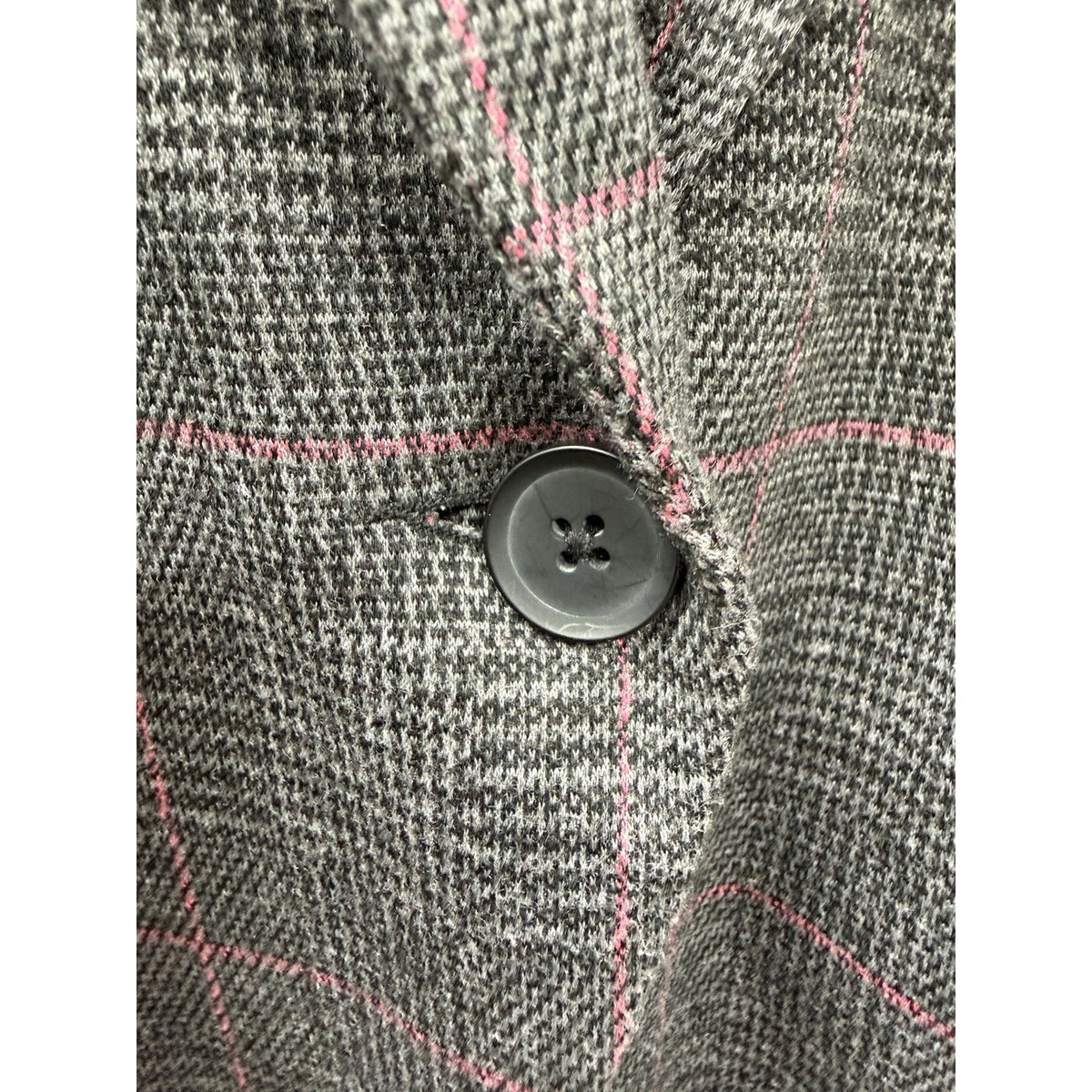 Torrid Size 00 Gray Pink Plaid Blazer Womens Stretch Career Office Jacket