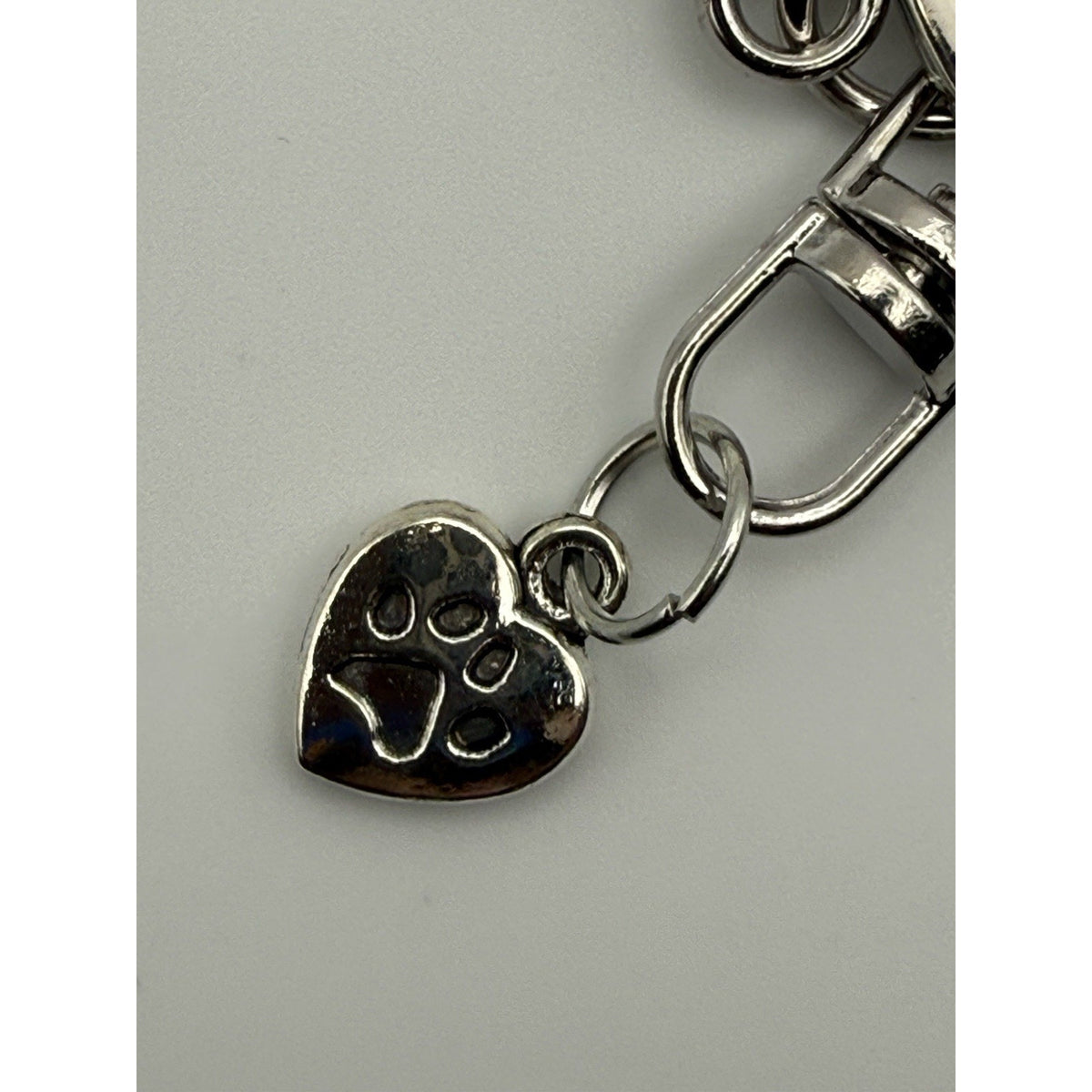 Ruby Ember Paw Glitter Dog Keychain Purse Charm Pet Lover Gift Red