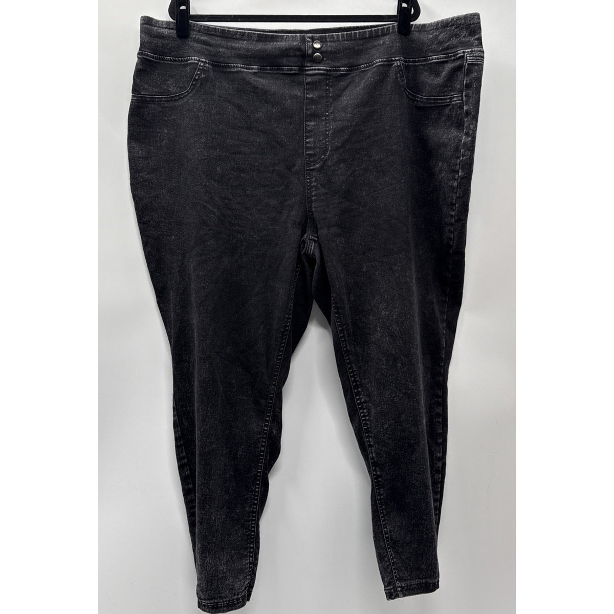 Women Jegging Pant Size 3X Jeans Type Skinny Fit Black Acid Wash