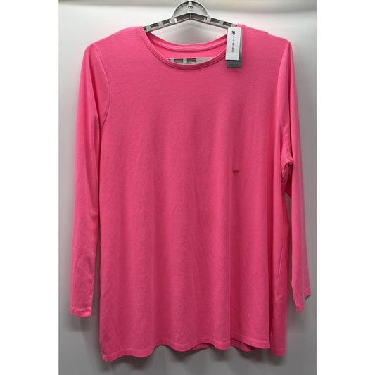 Lane Bryant NWT Pink Long Sleeve Knit Top Plus Size 22/24 Stretch Casual