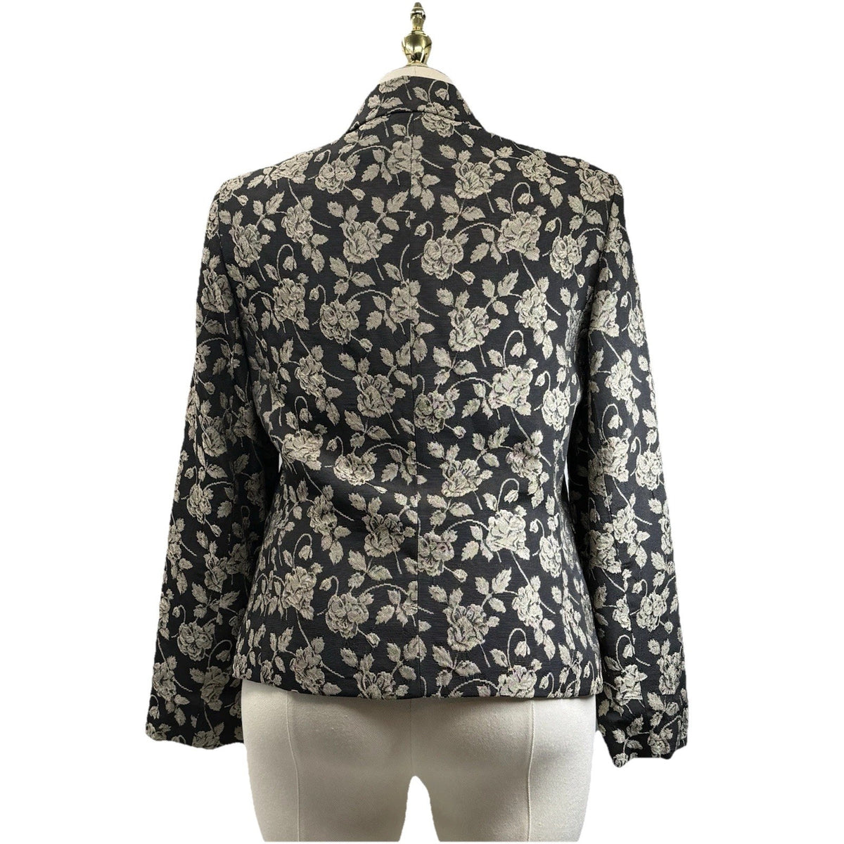 Jones New York Collection Floral Tapestry Blazer Jacket Women 12 Dark Academia