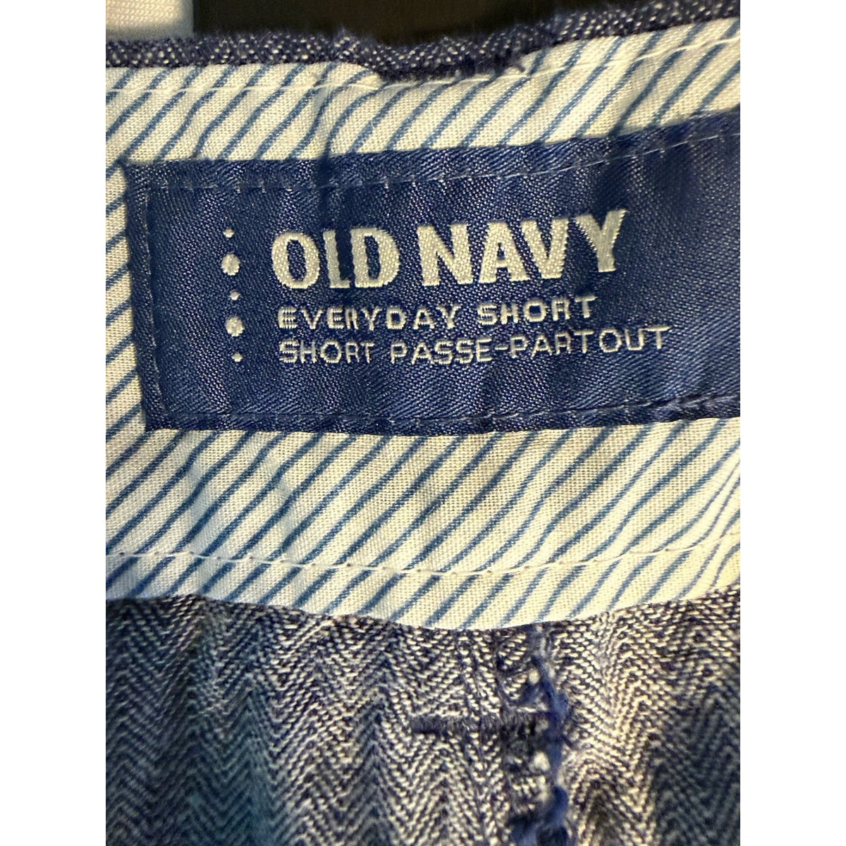 Old Navy 26 Plus Linen Blend Chambray Shorts Blue Casual Women’s 26W Pockets