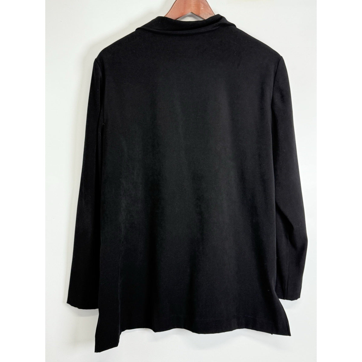 Requirements Black Button Front Long Sleeve Shirt/Jacket Size 14 Women