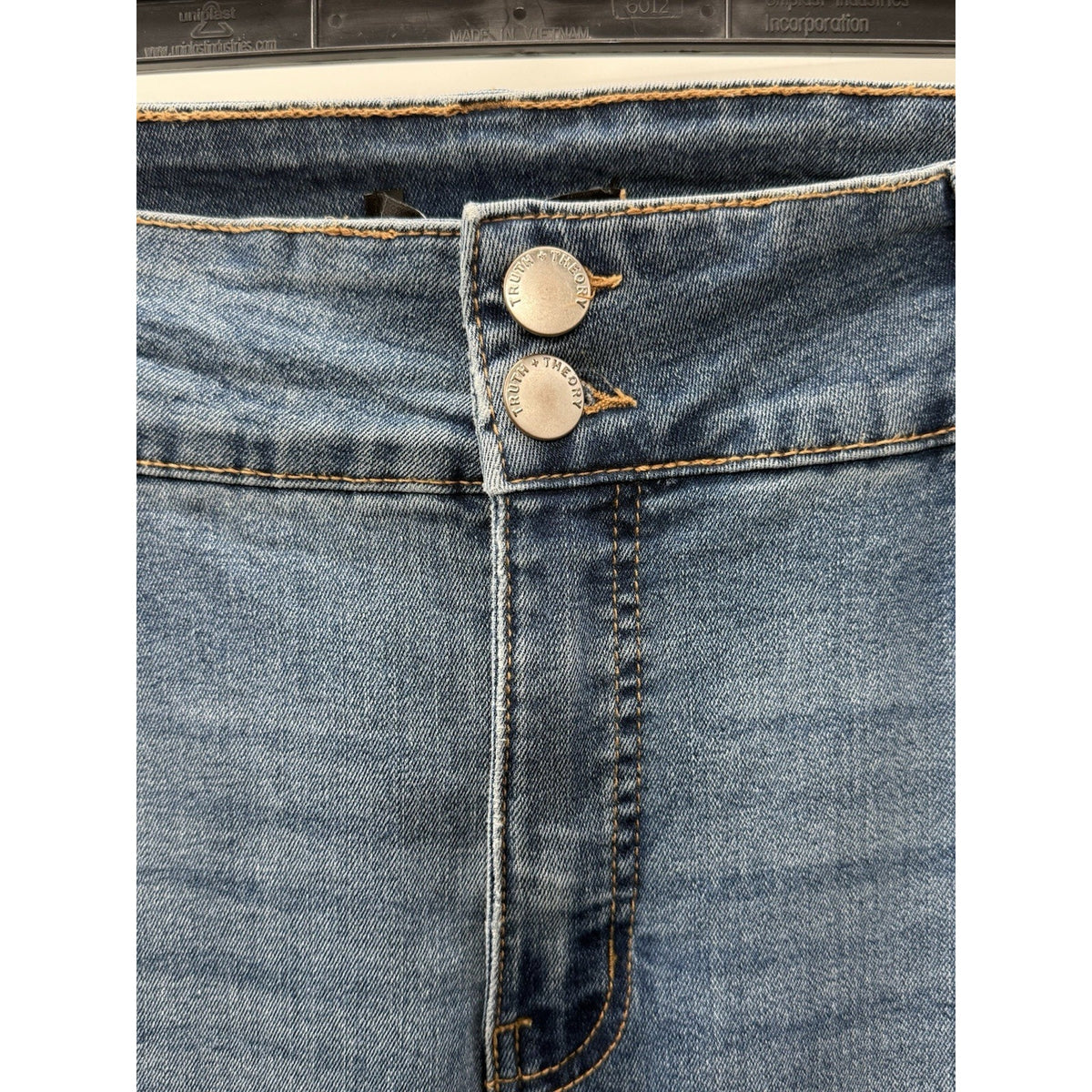 Truth + Theory 22W High Rise Skinny Jeans Plus Size Stretch Blue Denim