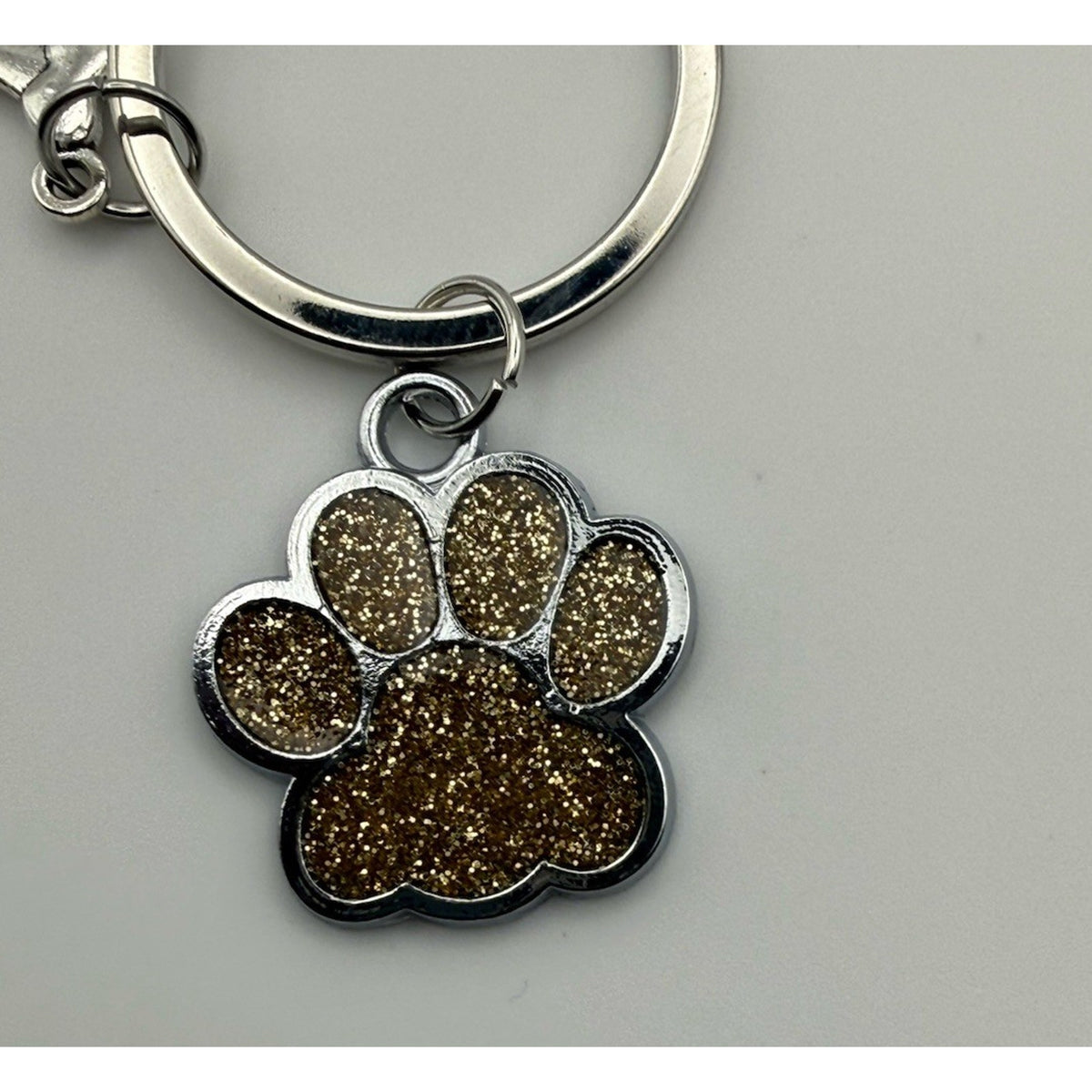 Golden Harvest Paw Print Dog Keychain Purse Charm Dog Lover Gift Handmade