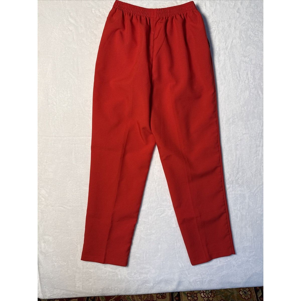 Blair Red Dress Pants Women’s Size 10 Petite Pull On Elastic Waist Pockets