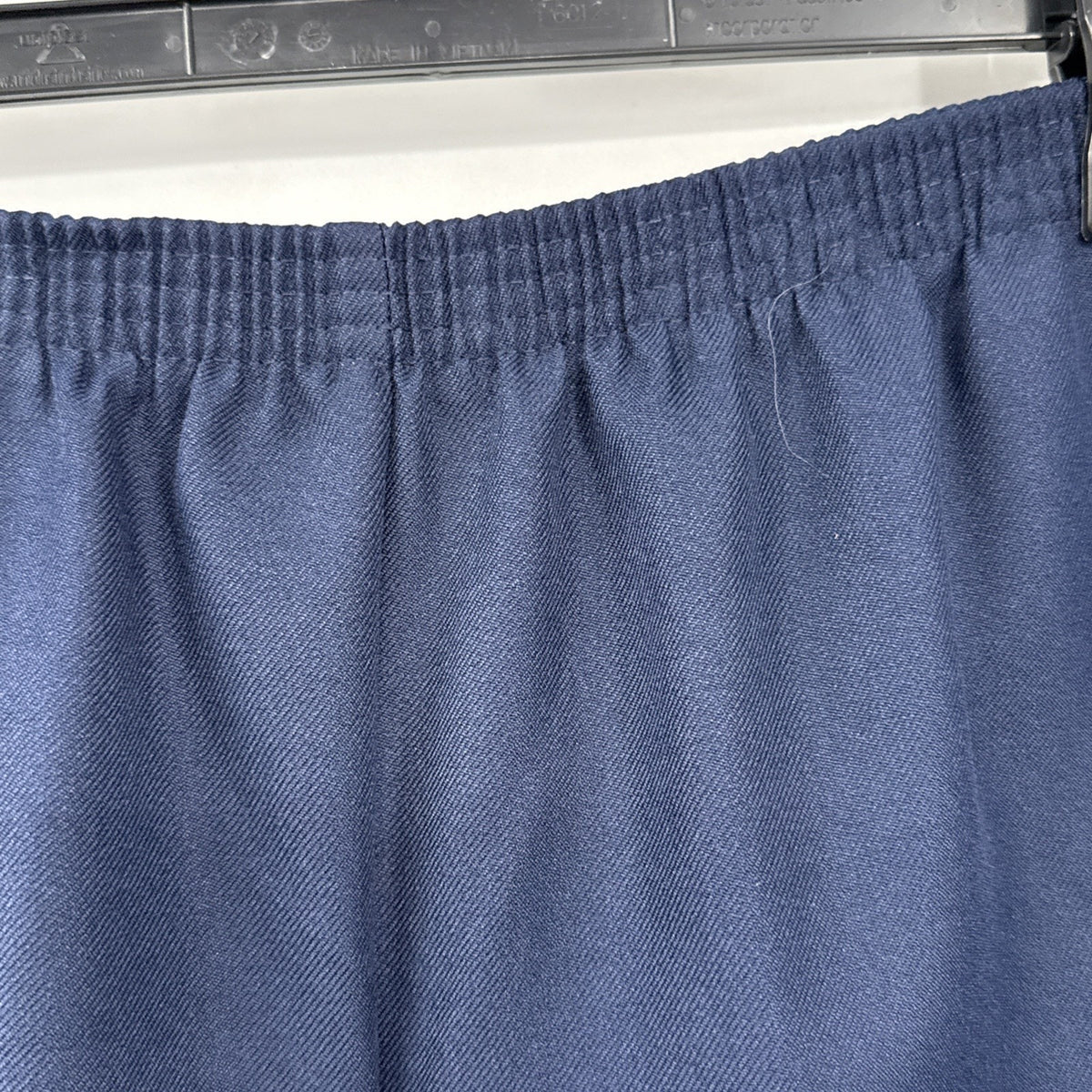Alfred Dunner Navy Blue Elastic Waist Polyester Pants Women's Size 14