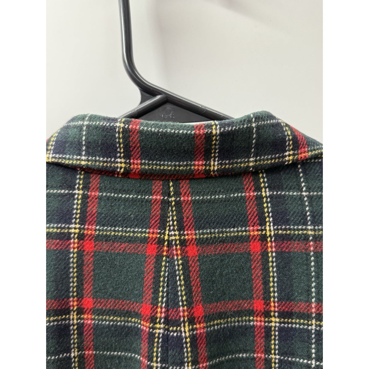 Vintage N Touch Blazer Womens 16 Green Tartan Plaid Wool Gold Button USA