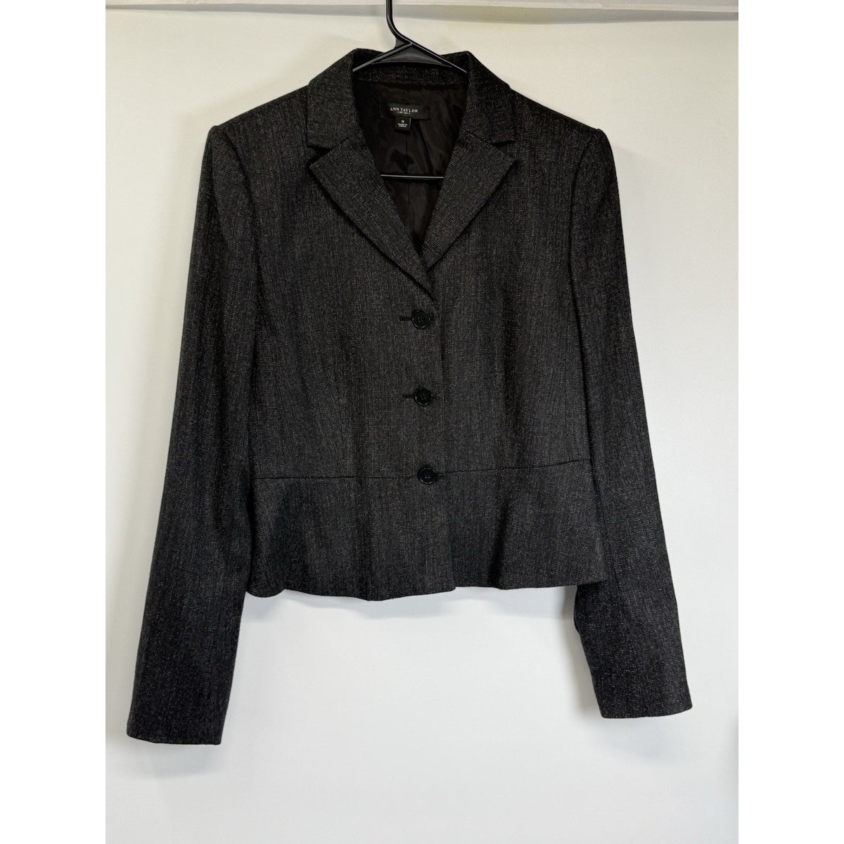 Ann Taylor Women Blazer Size 8 Ruffle Bottom Work Career Jacket