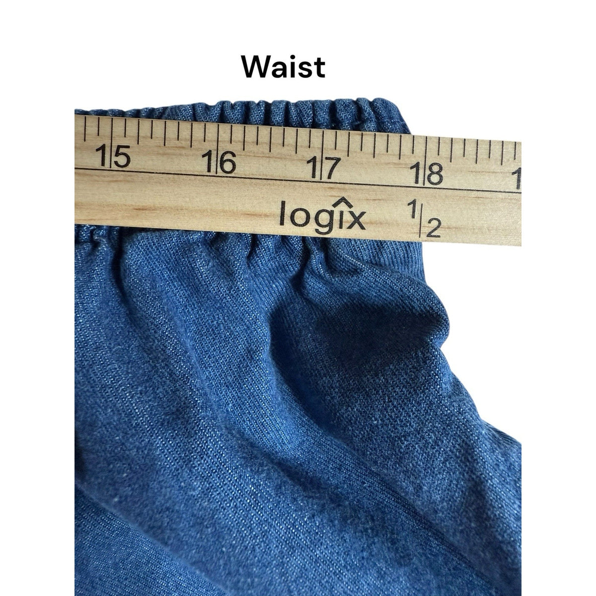 Woman Within Pull On Jeans Plus 22W Tall Denim Blue Jean Elastic Waist Casual