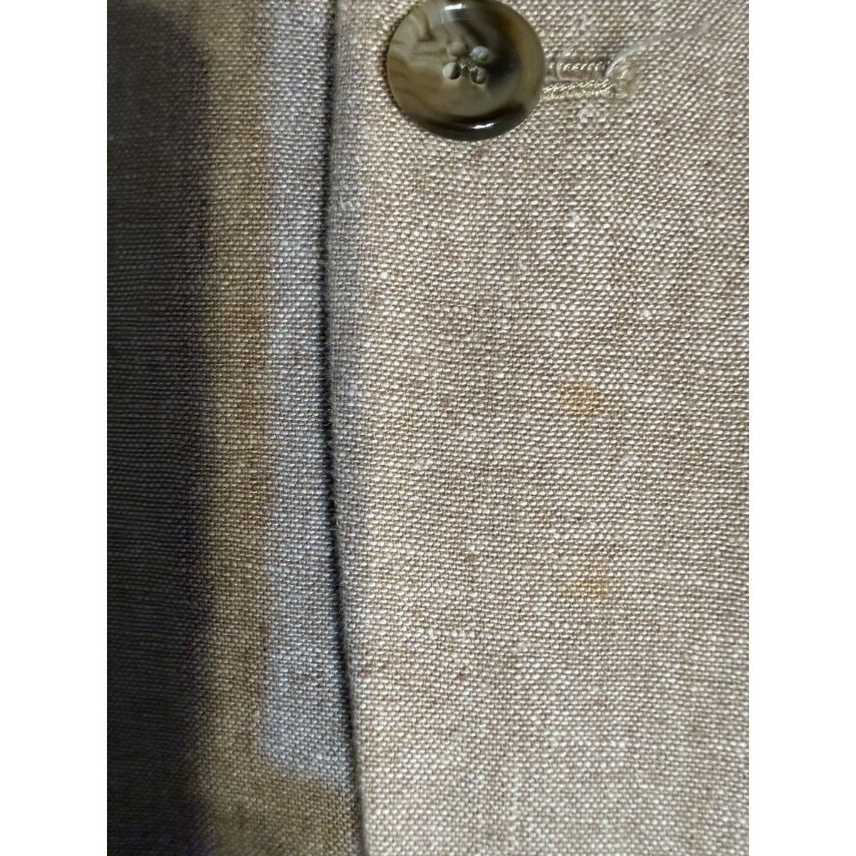 Stafford Linen Blend Sport Coat 50R Tan Classic Fit Blazer 2 Button Tailored