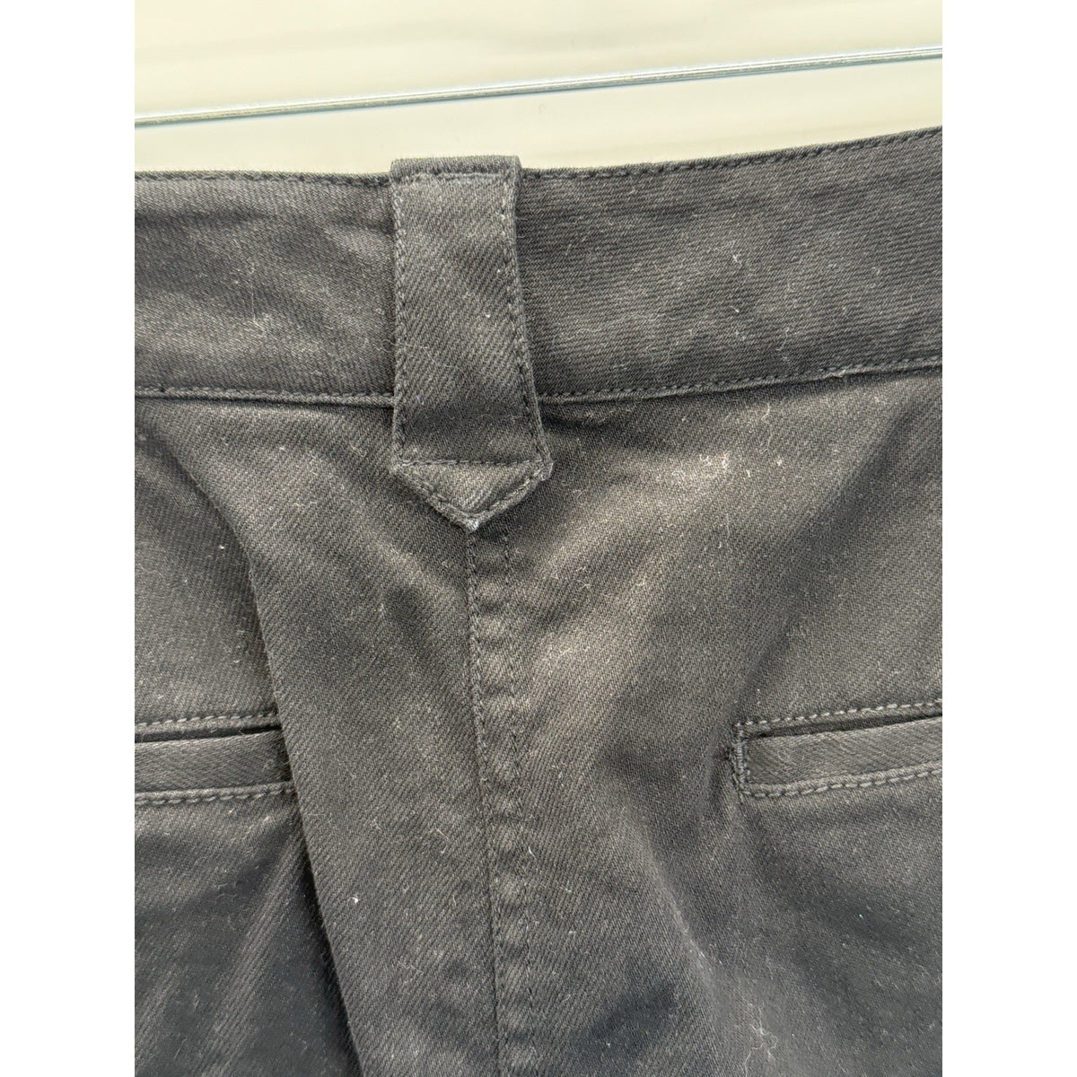 LRL Lauren Jeans Co Black Coated Denim Pencil Skirt Women’s 16W Zip Pocket
