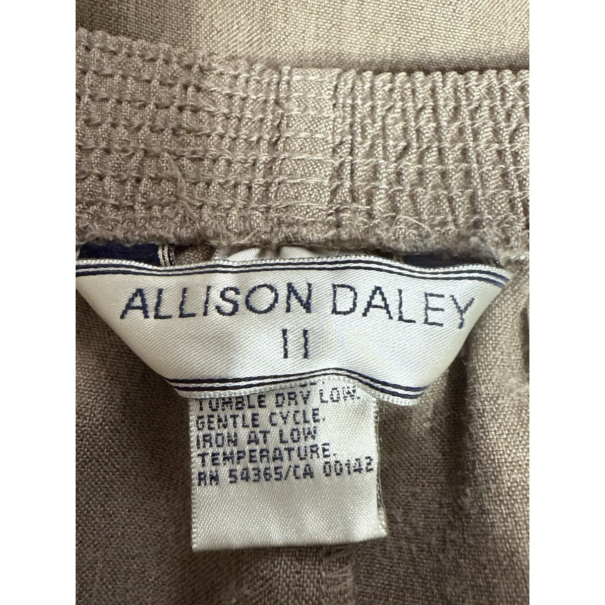Allison Daley Women’s 24W Brown Pull On Pants Elastic Waist Pockets 29” Inseam