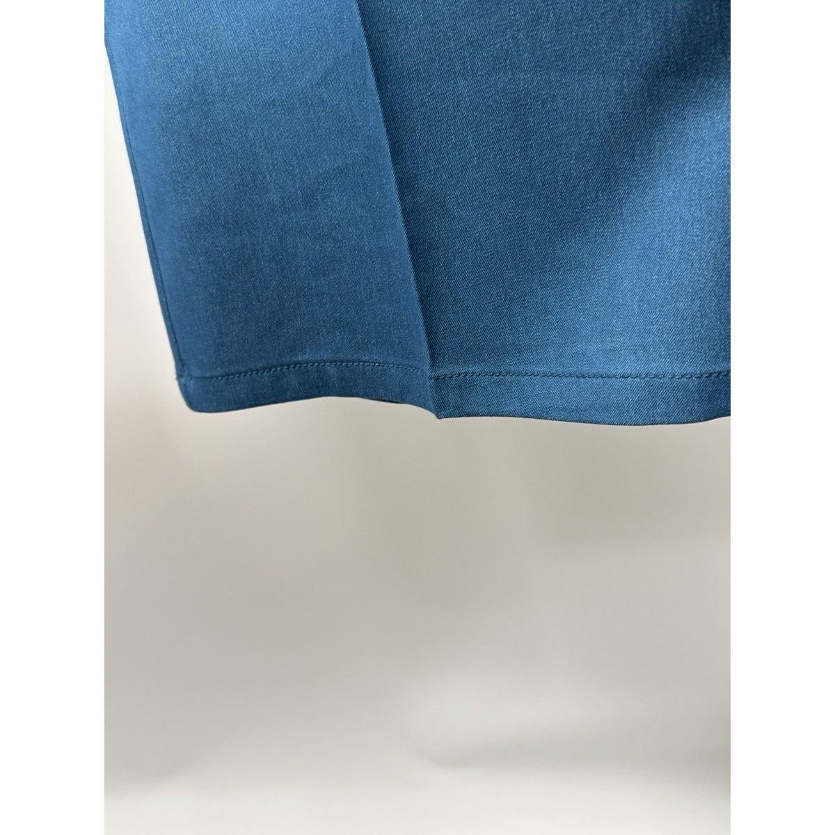 IMAN Pull On Pants Women 2X Short Blue Stretch Elastic Waist Slim Leg