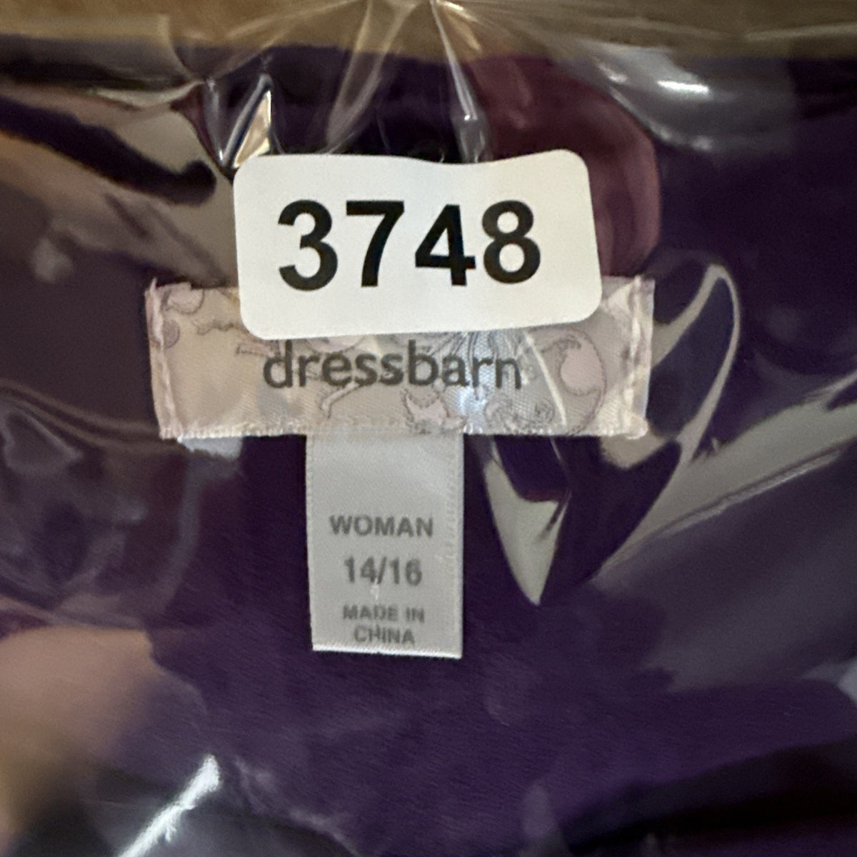 Dress-barn Jacket Woman’s Plus Size 14/16 Purple Embellished Open Front Blazer