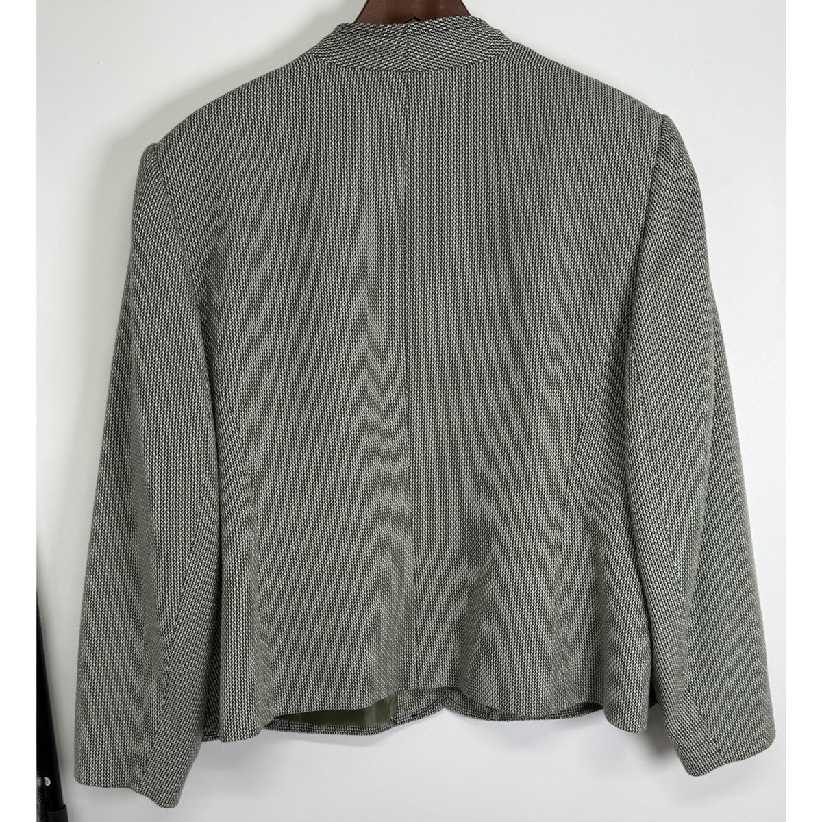 Liz Claiborne Blazer Jacket 22W Green Black Heavyweight Structured No Stretch